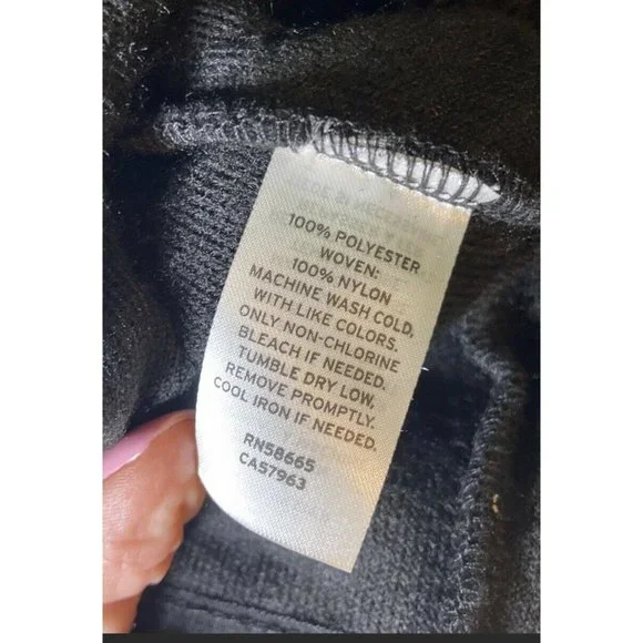 Nordstrom Men’s Shop Fleece Quarter Zip Black Pullover Size XL NWT - Picture 6 of 6